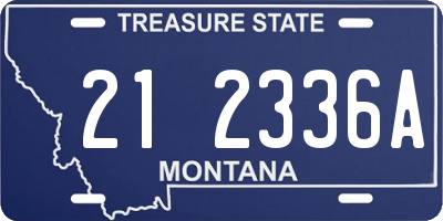 MT license plate 212336A
