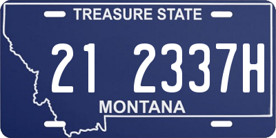 MT license plate 212337H