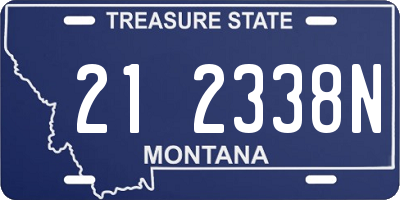 MT license plate 212338N