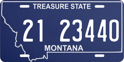 MT license plate 212344O
