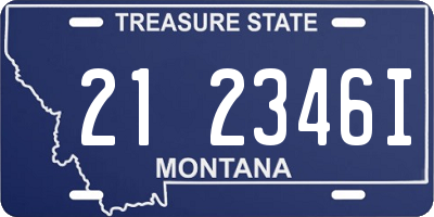 MT license plate 212346I