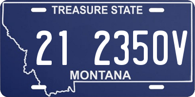 MT license plate 212350V