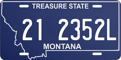 MT license plate 212352L