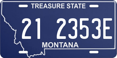 MT license plate 212353E