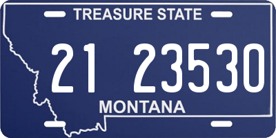 MT license plate 212353O