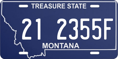 MT license plate 212355F