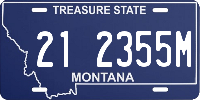 MT license plate 212355M