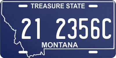 MT license plate 212356C