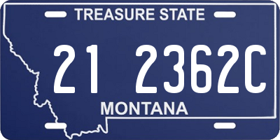 MT license plate 212362C