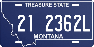 MT license plate 212362L