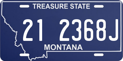 MT license plate 212368J