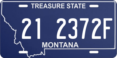 MT license plate 212372F