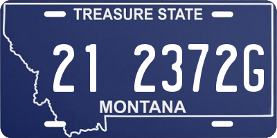 MT license plate 212372G