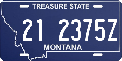 MT license plate 212375Z