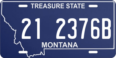 MT license plate 212376B