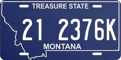 MT license plate 212376K
