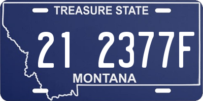MT license plate 212377F