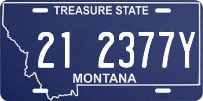 MT license plate 212377Y