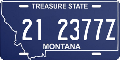 MT license plate 212377Z