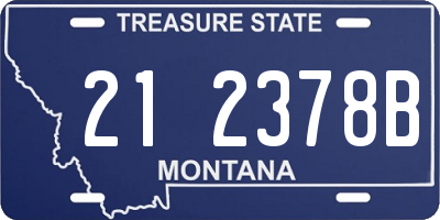 MT license plate 212378B