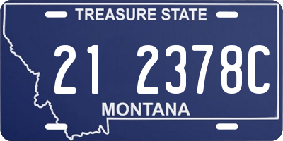 MT license plate 212378C