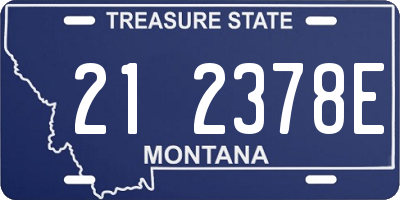 MT license plate 212378E