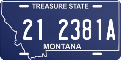 MT license plate 212381A