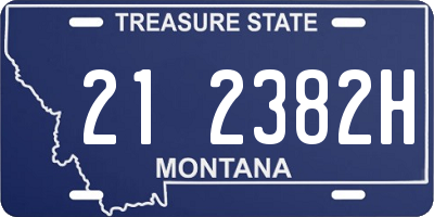 MT license plate 212382H