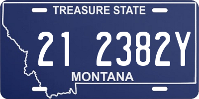 MT license plate 212382Y