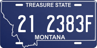 MT license plate 212383F