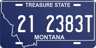 MT license plate 212383T