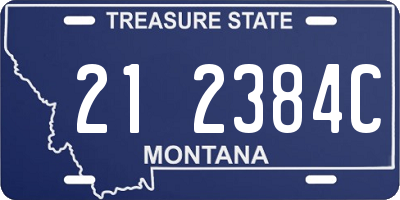 MT license plate 212384C