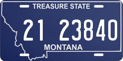 MT license plate 212384O