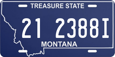 MT license plate 212388I