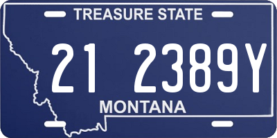 MT license plate 212389Y