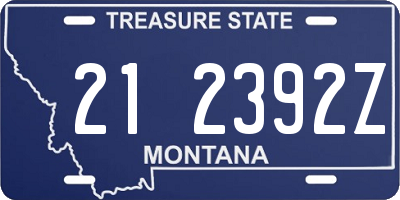 MT license plate 212392Z