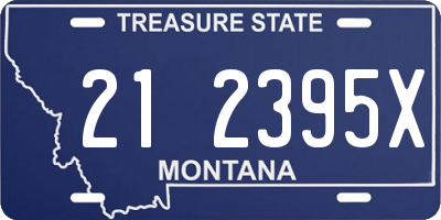 MT license plate 212395X