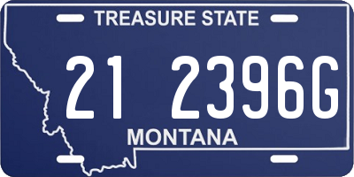 MT license plate 212396G