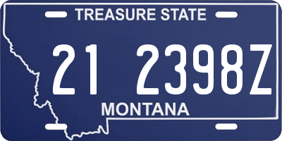 MT license plate 212398Z