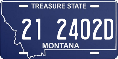 MT license plate 212402D
