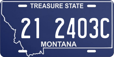 MT license plate 212403C