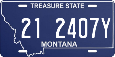 MT license plate 212407Y