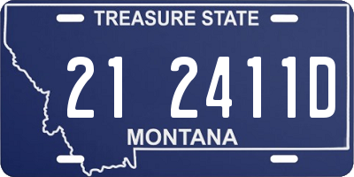MT license plate 212411D