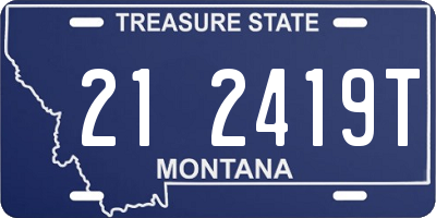 MT license plate 212419T