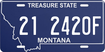 MT license plate 212420F