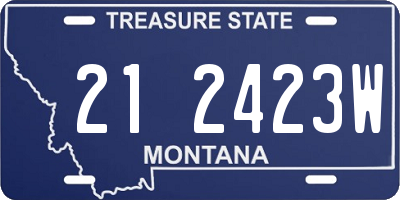 MT license plate 212423W