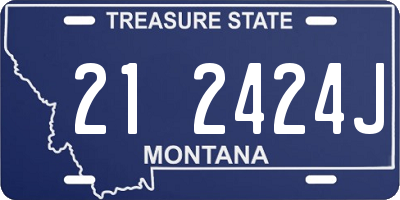 MT license plate 212424J