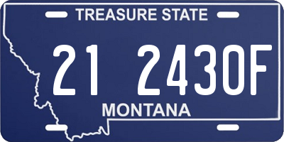 MT license plate 212430F
