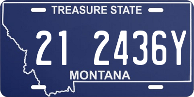 MT license plate 212436Y