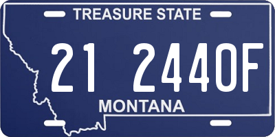 MT license plate 212440F